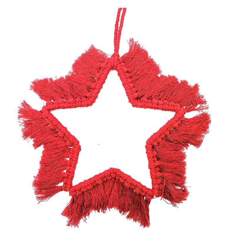 Colgante Estrella con pelos rojo