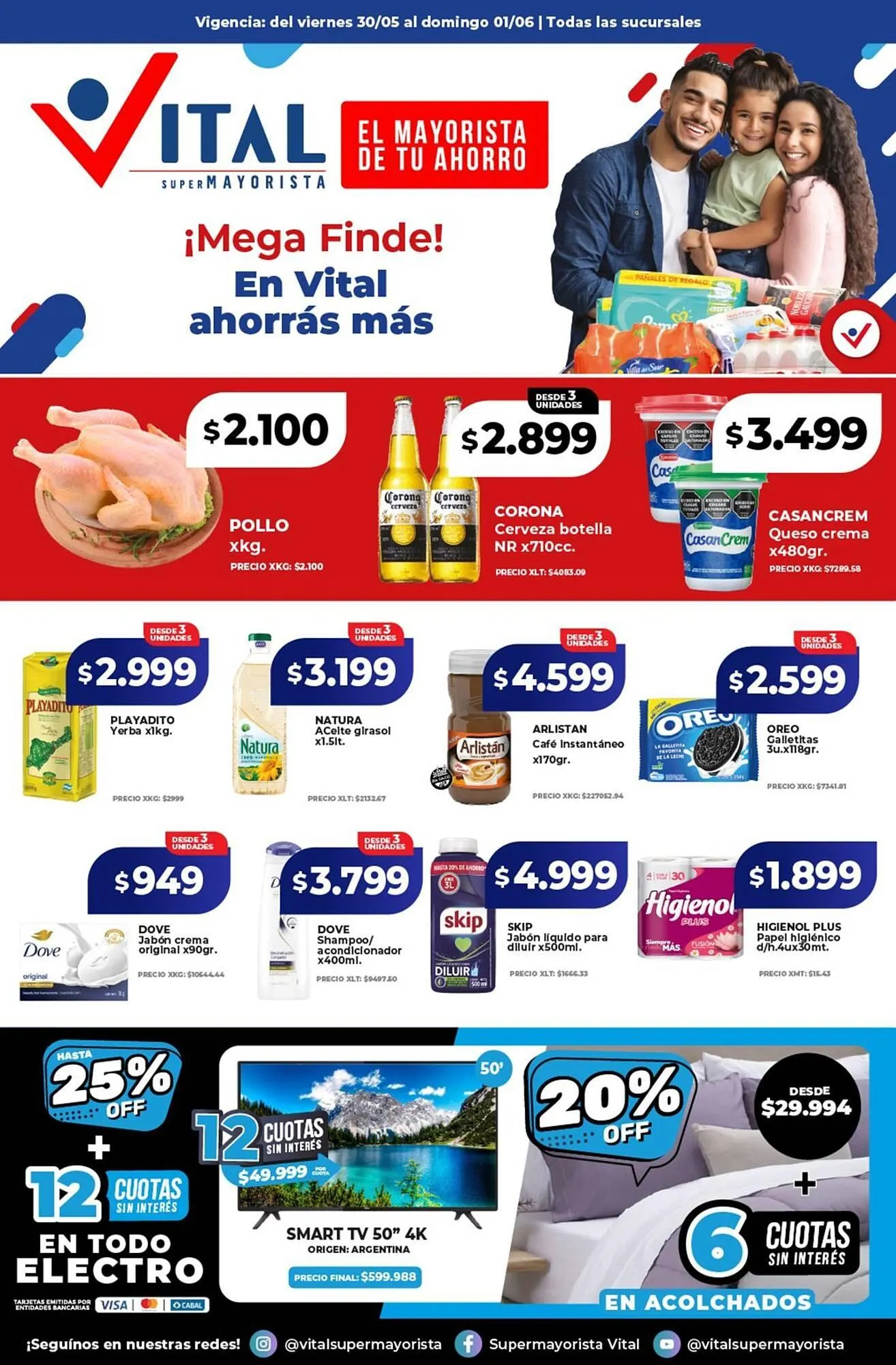 Ofertas de Catálogo Supermayorista Vital 31 de mayo al 1 de junio 2025 - Página 1 del catálogo