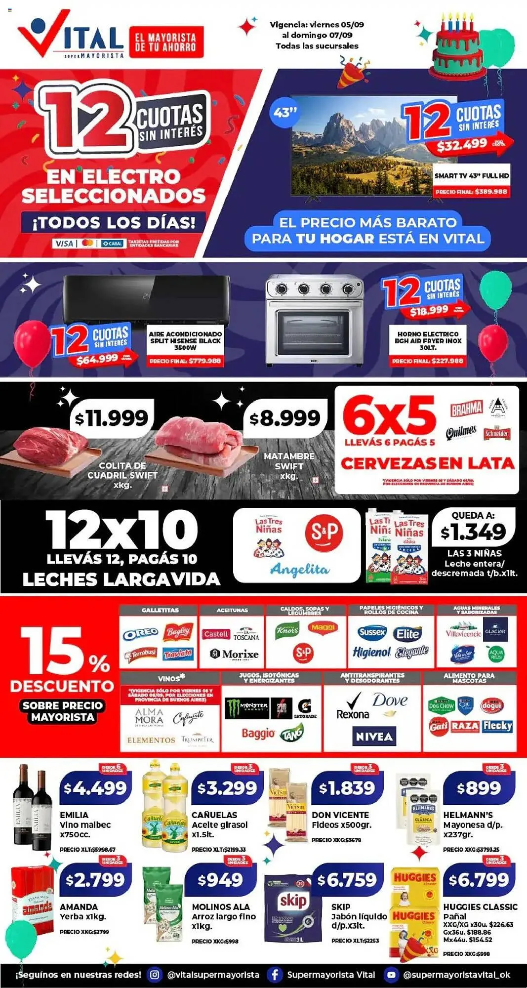 Ofertas de Catálogo Supermayorista Vital 5 de septiembre al 7 de septiembre 2025 - Página 1 del catálogo