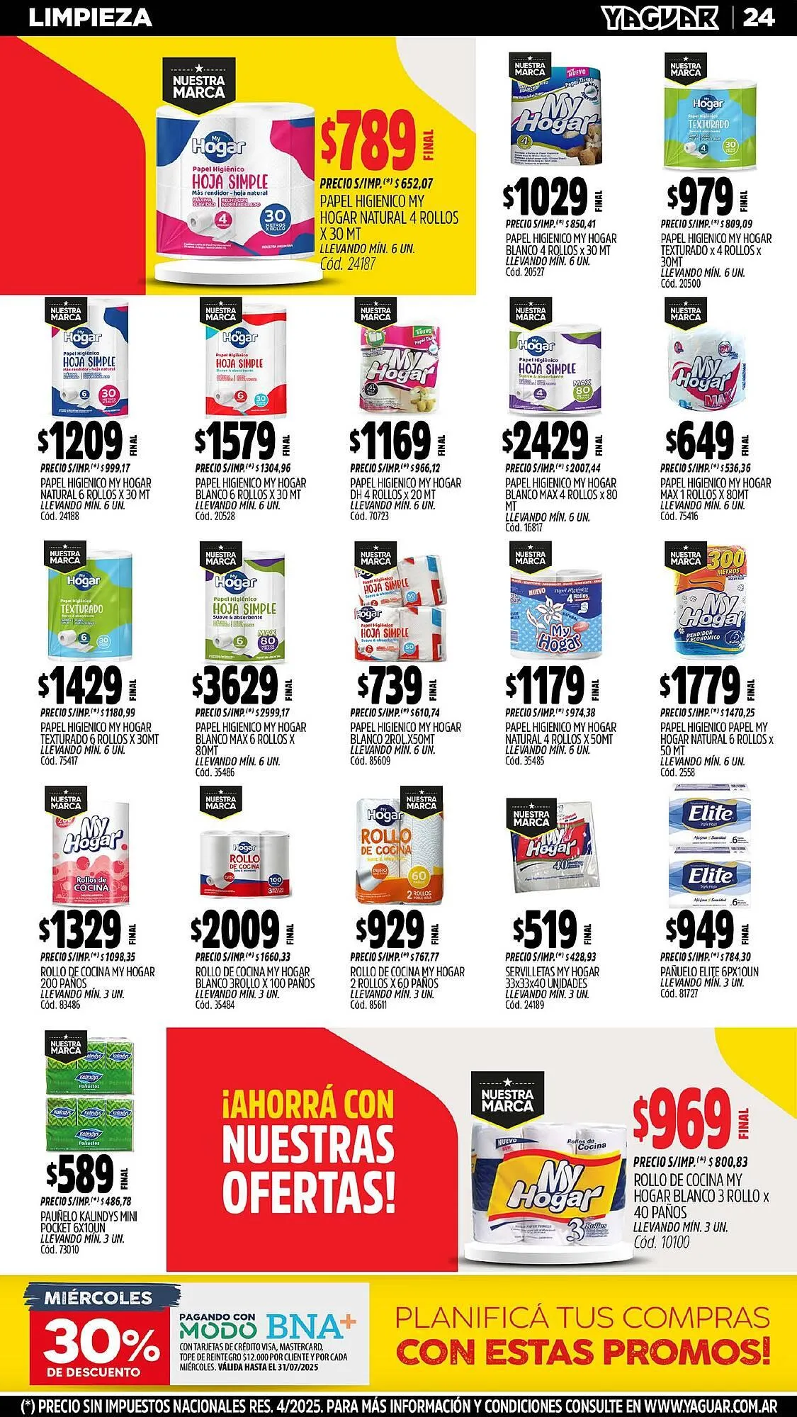 Ofertas de Catálogo Supermercados Yaguar 28 de julio al 4 de agosto 2025 - Página 26 del catálogo