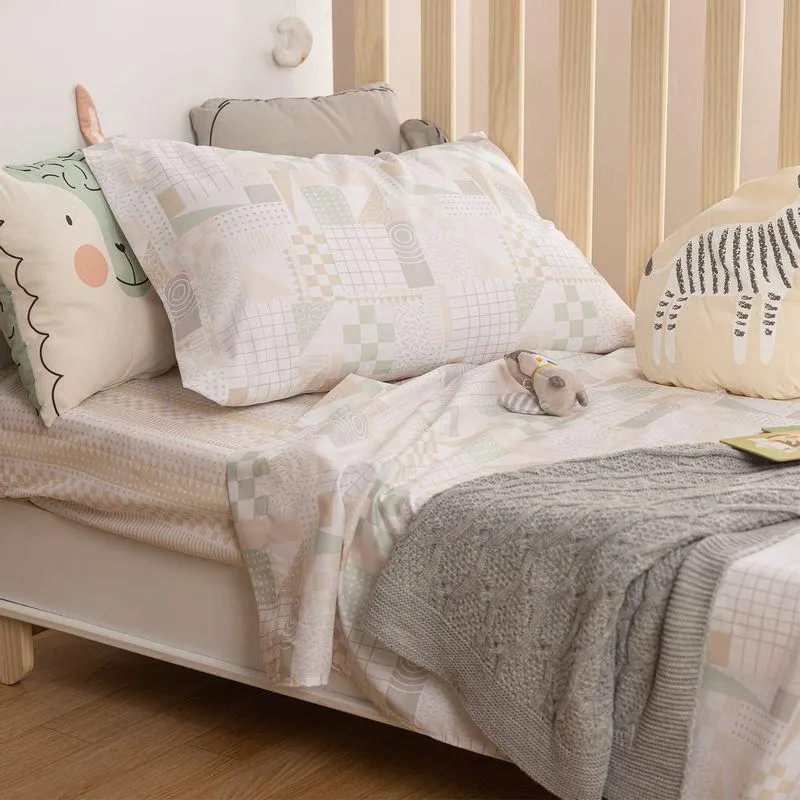 Juego de Sábanas Cuna Funcional Mix Patch Geométrico