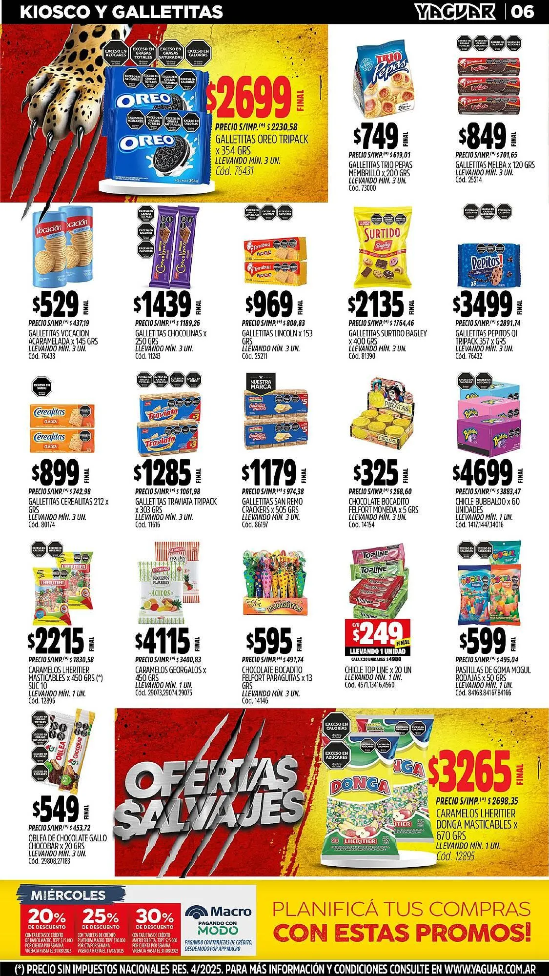 Ofertas de Catálogo Supermercados Yaguar 11 de agosto al 18 de agosto 2025 - Página 6 del catálogo