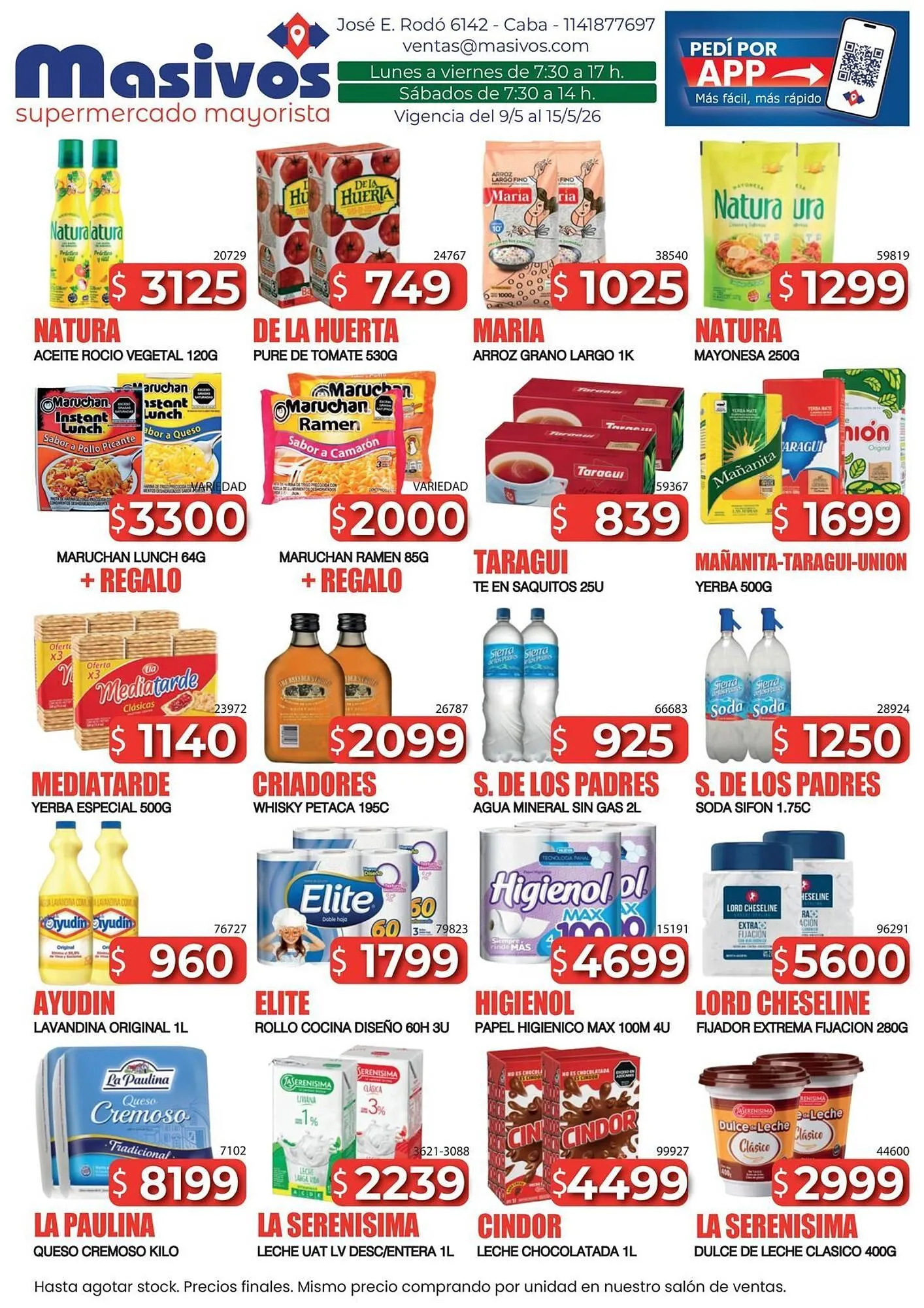 Catálogo Masivos - 1