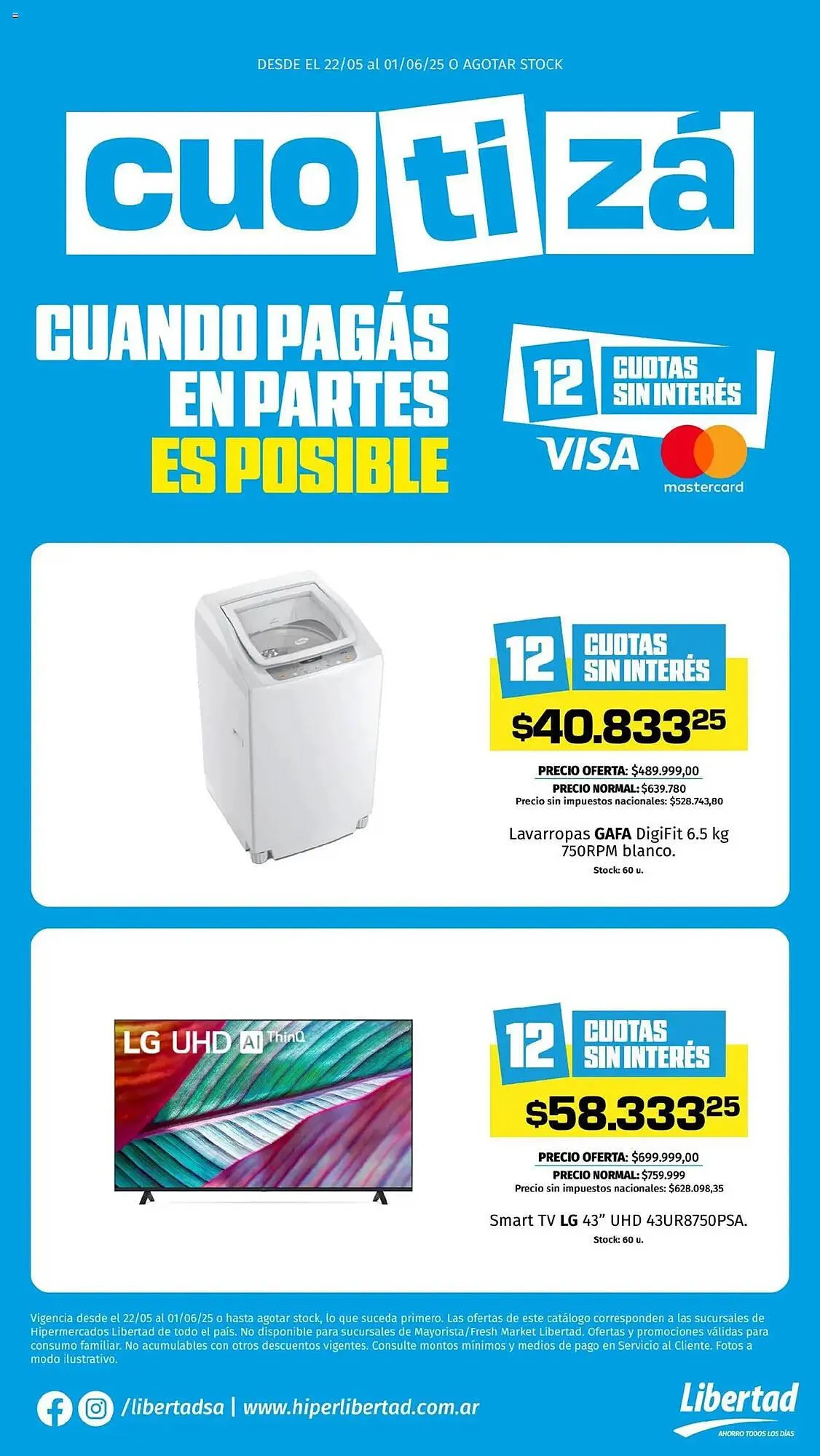 Ofertas de Catálogo Hipermercado Libertad 22 de mayo al 2 de junio 2025 - Página 1 del catálogo