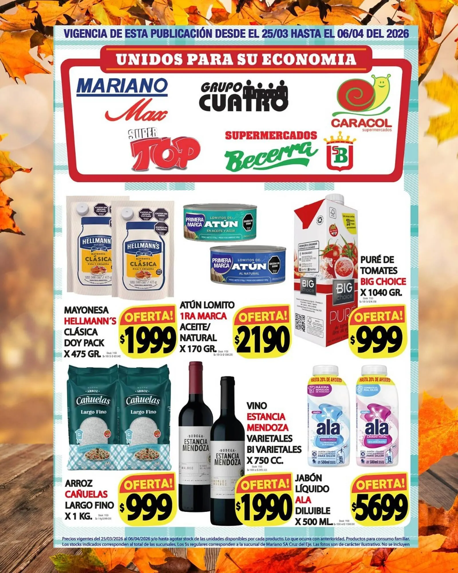 Ofertas de Catálogo Supermercados Caracol 25 de marzo al 6 de abril 2026 - Página 1 del catálogo