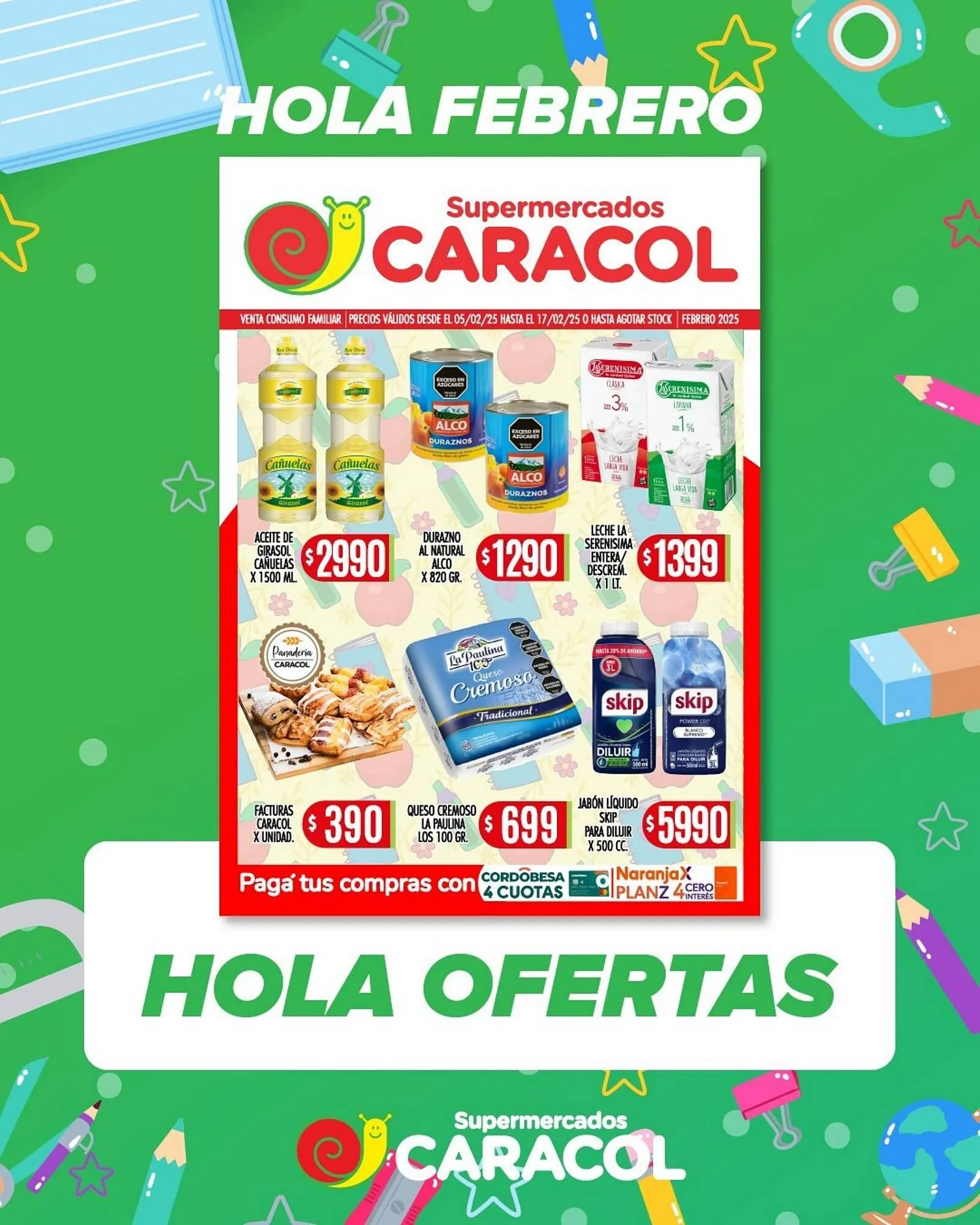 Ofertas de Catálogo Supermercados Caracol 4 de febrero al 17 de febrero 2025 - Página 1 del catálogo