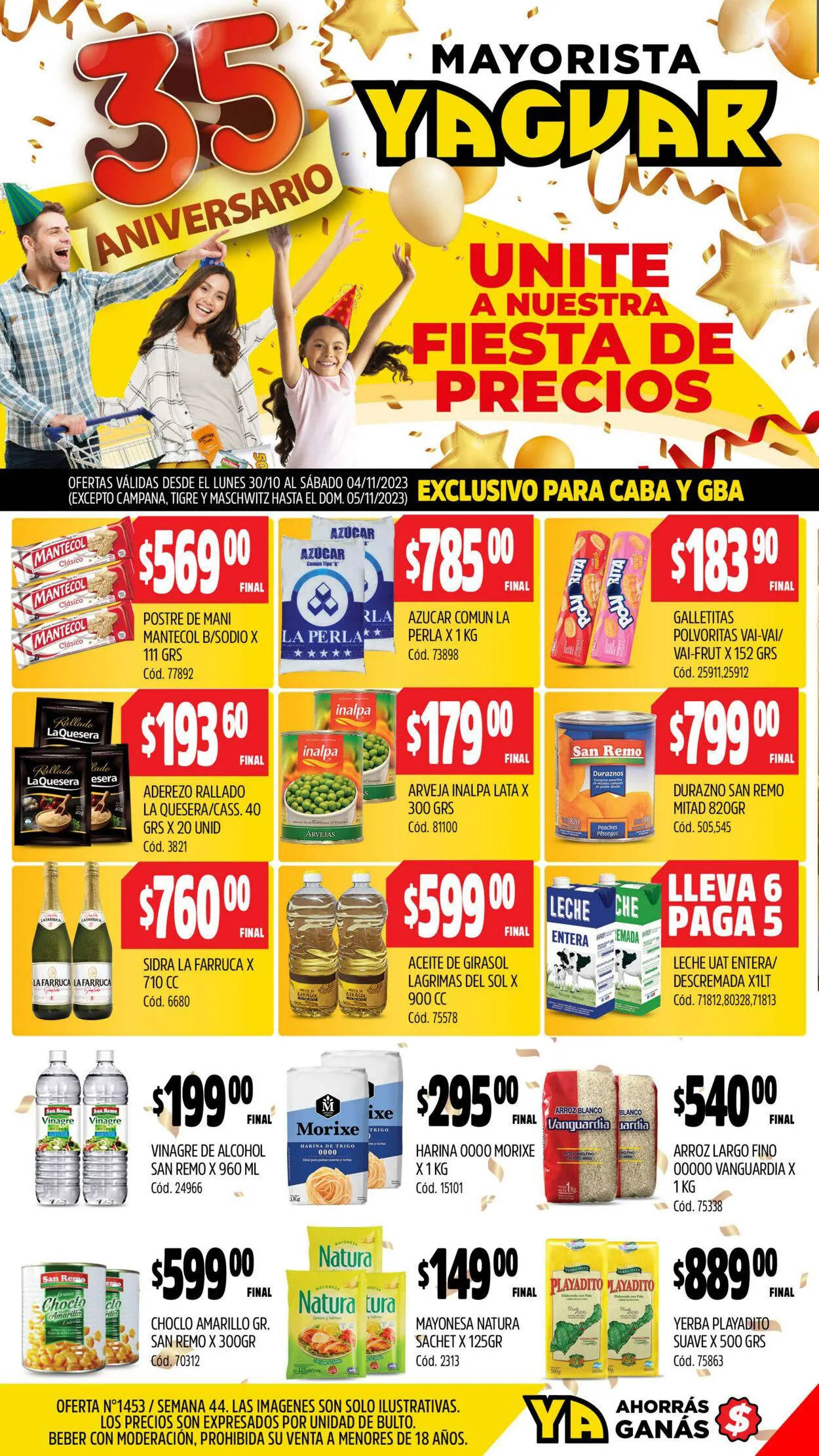 Ofertas de Yaguar - Campana 30 de octubre al 5 de noviembre 2023 - Página 1 del catálogo