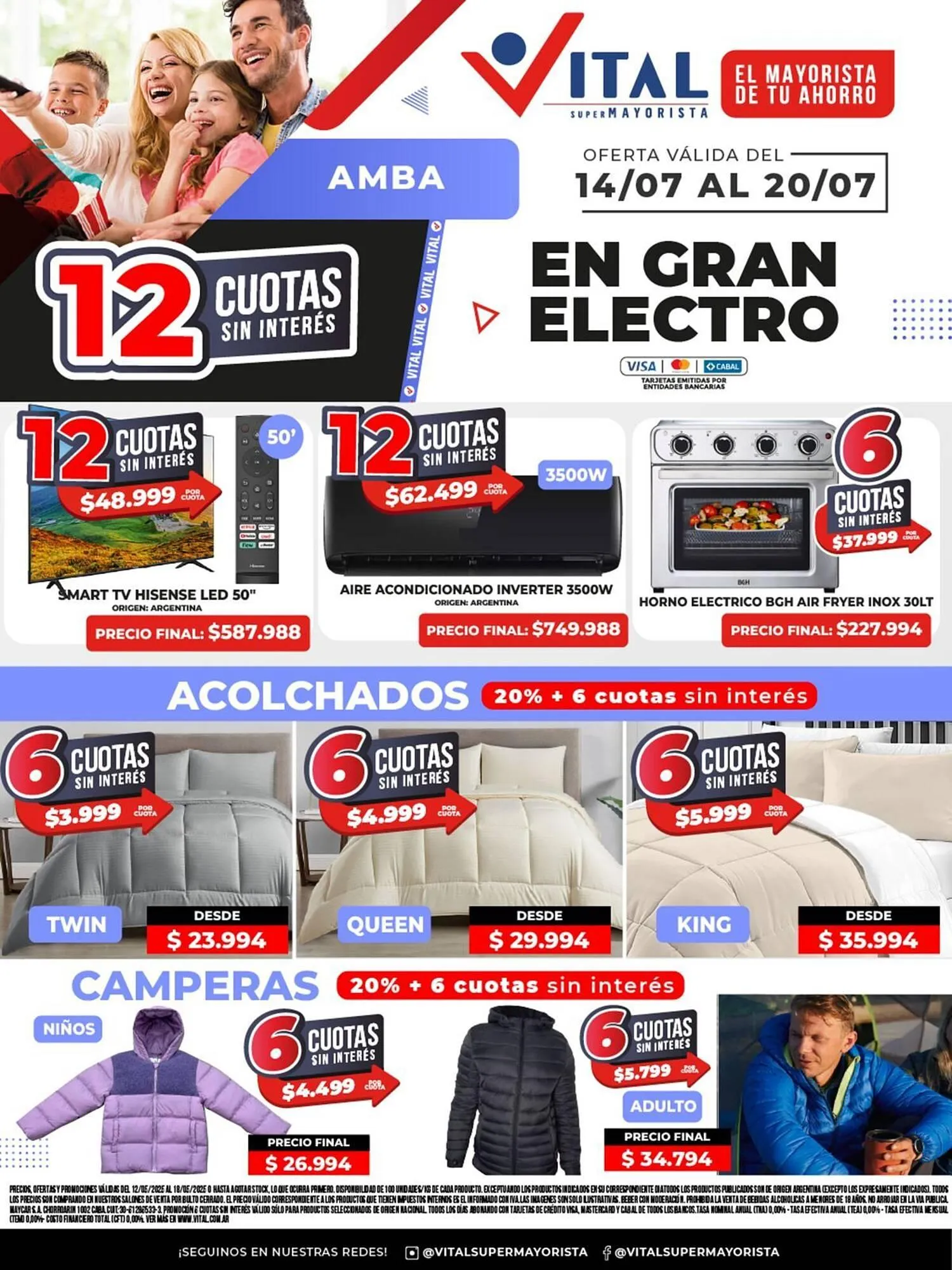 Ofertas de Catálogo Supermayorista Vital 14 de julio al 20 de julio 2025 - Página 1 del catálogo
