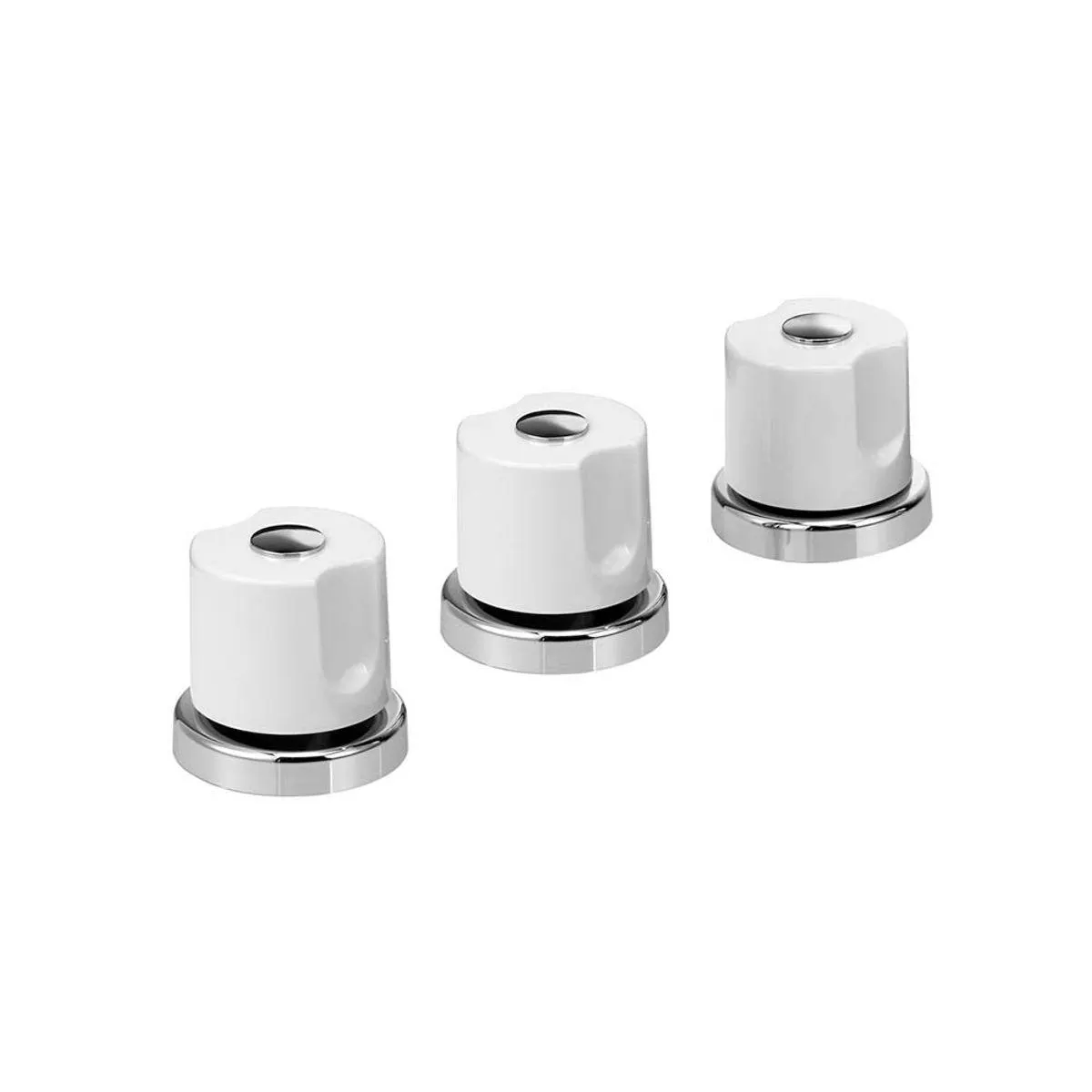 Grifería para Bidet Estándar Cromado y Blanco Malba Peirano