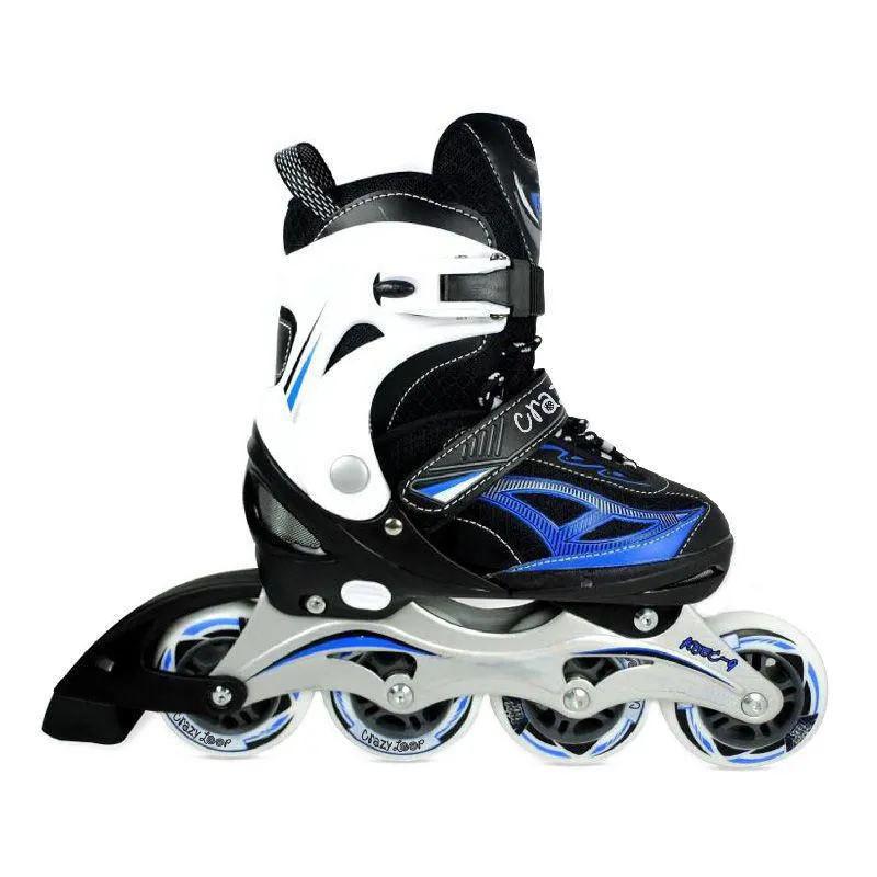 Rollers Extensibles Crazy Loop Aluminio Y Ruedas Siliconadas Azul Y Blanco Talle L (B08cytyhrt) - CRAZYLOOP