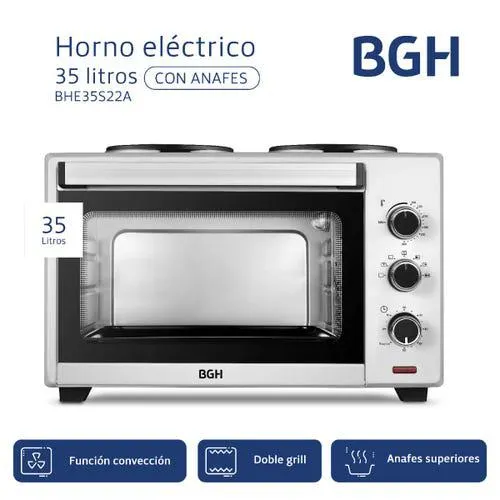 Hornito eléctrico BGH BHE35S22A 35 lt