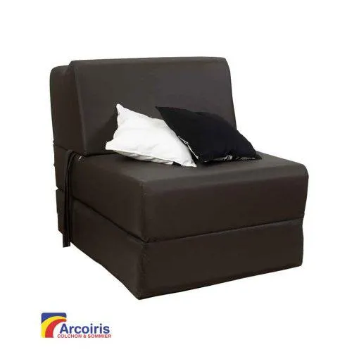 SILLON CAMA PLEGABLE ARIAL TAPIZADO ECOCUERO 1 PLAZA – 4 colores
