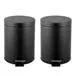 Pack de 2 cestos de basura a pedal 5 L de metal