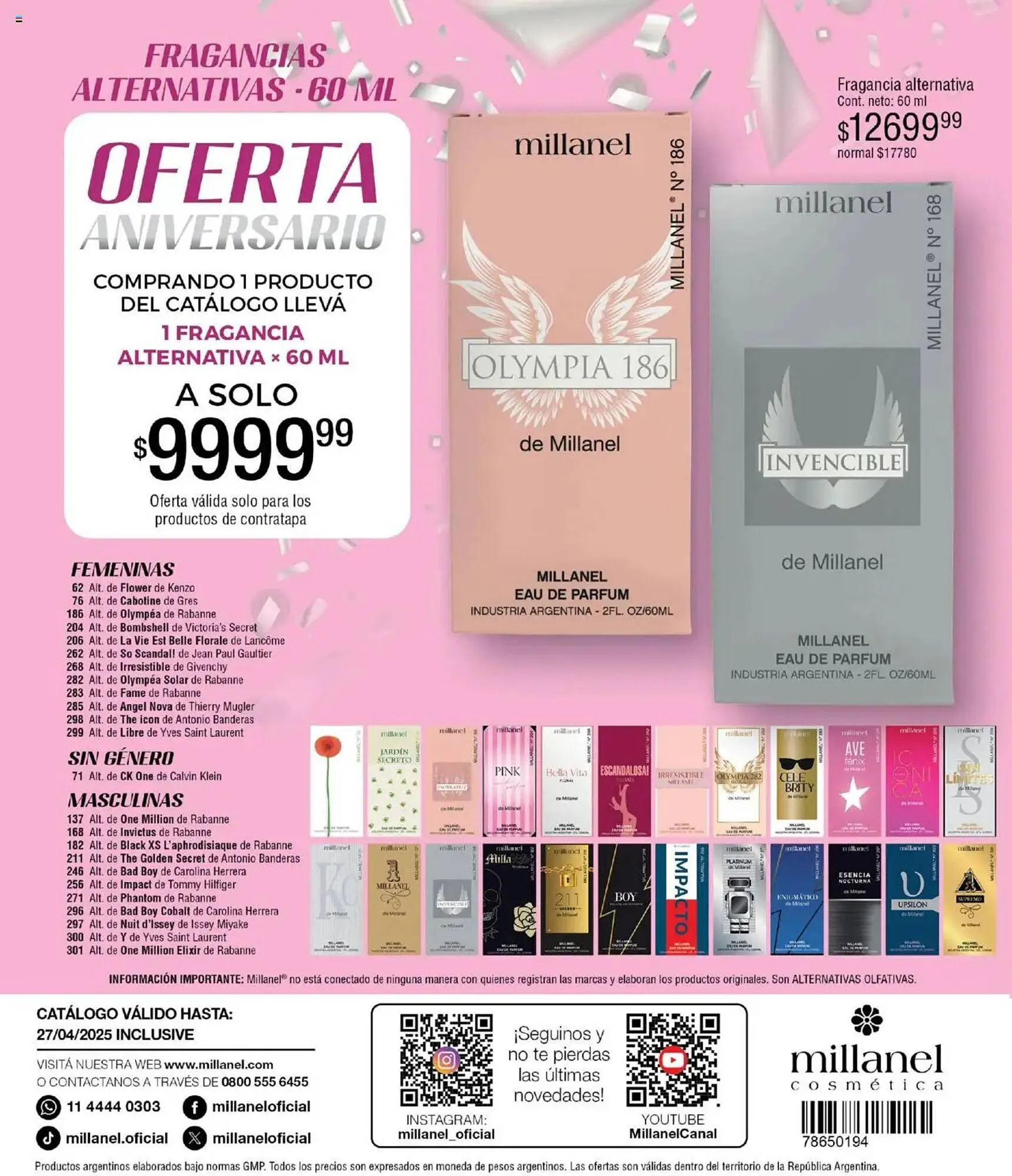 Ofertas de Catálogo Millanel Cosmética 31 de marzo al 27 de abril 2025 - Página 196 del catálogo