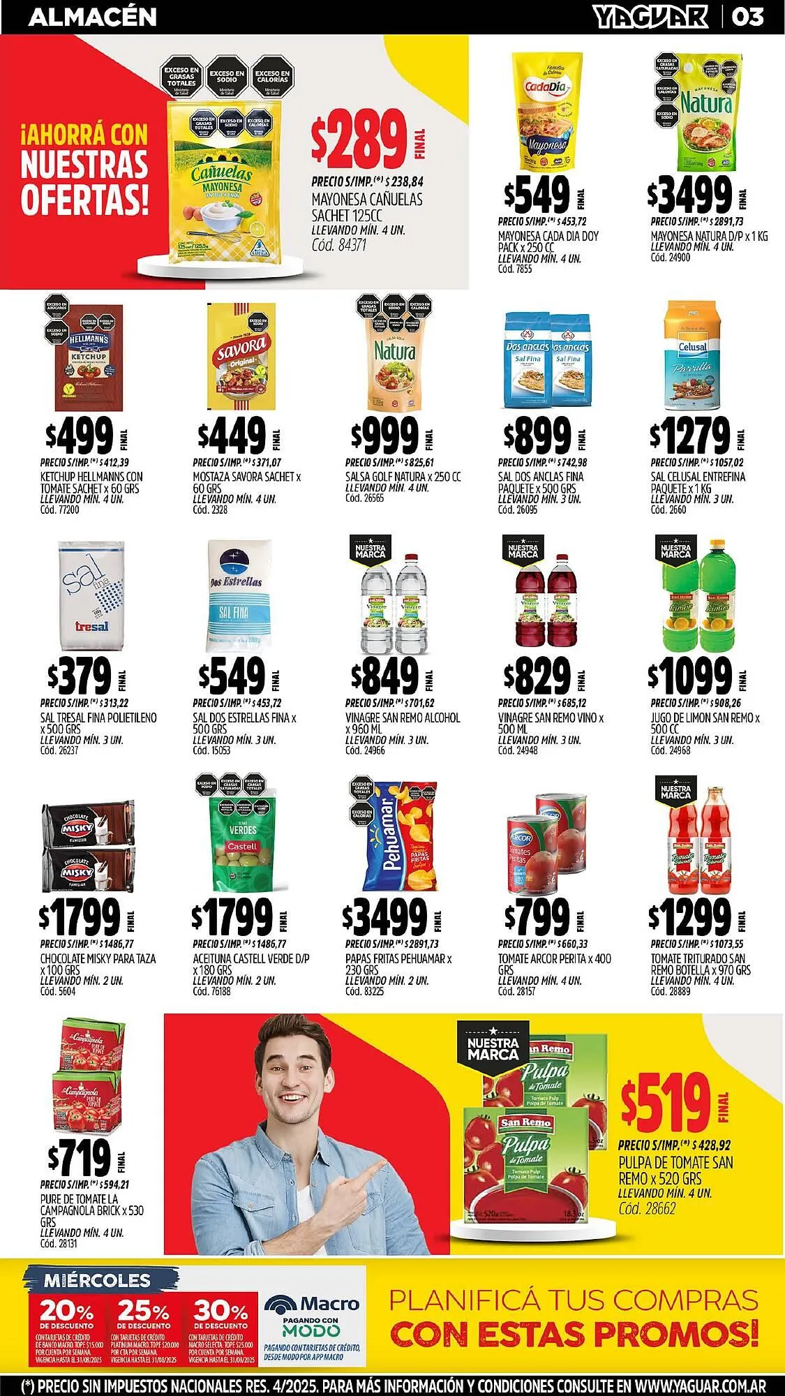 Ofertas de Catálogo Supermercados Yaguar 18 de agosto al 24 de agosto 2025 - Página 3 del catálogo