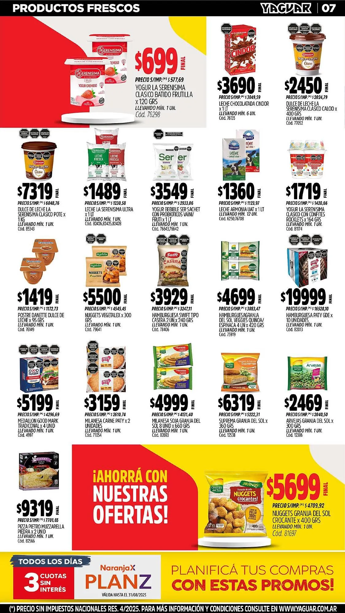 Ofertas de Catálogo Supermercados Yaguar 18 de agosto al 24 de agosto 2025 - Página 7 del catálogo