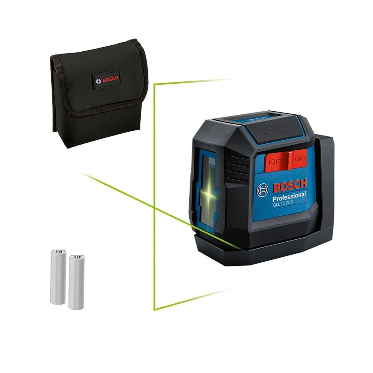 Nivel Láser de Líneas Verdes 12 Mts + Estuche GLL 12-22 G Bosch