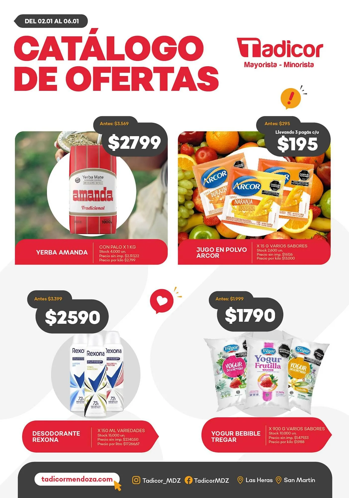 Ofertas de Catálogo Supermercados Tadicor 2 de enero al 6 de enero 2026 - Página 1 del catálogo