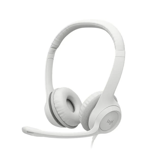 AURICULAR C/MIC VINCHA LOGITECH H390 COMFORT CLEARCHAT USB 001285 WHITE