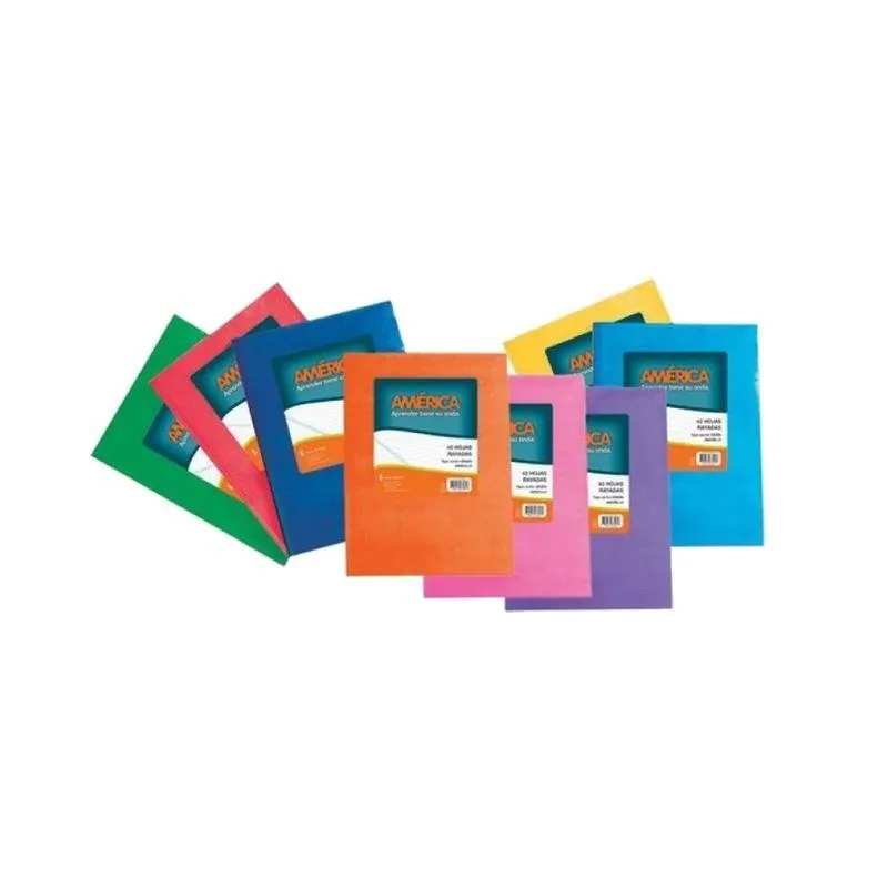 CUADERNO AMÉRICA TAPA DURA 42 HOJAS RAYADO