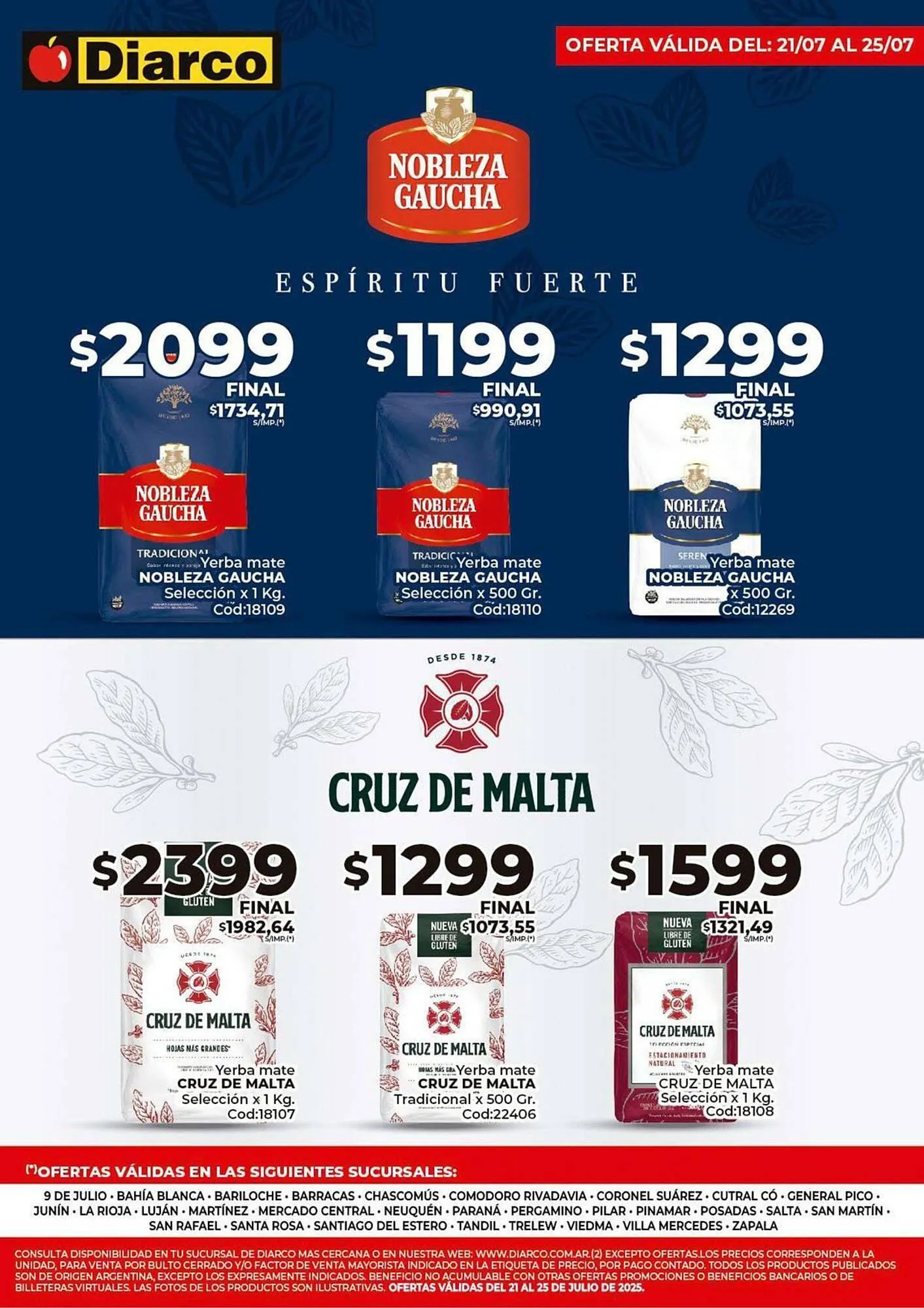 Ofertas de Catálogo Diarco 21 de julio al 25 de julio 2025 - Página 1 del catálogo