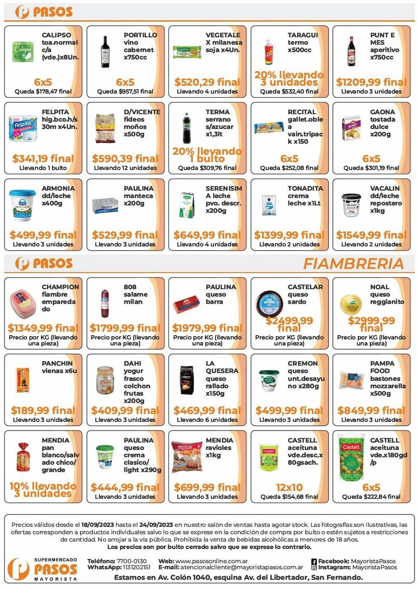 Ofertas de Catálogo Pasos Supermercado 18 de septiembre al 24 de septiembre 2023 - Página 4 del catálogo