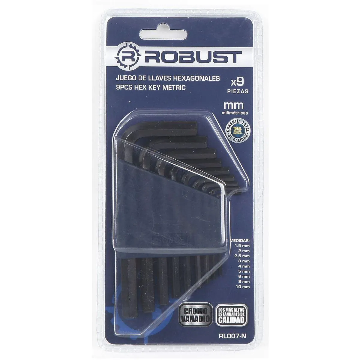 Juego de Llaves Allen Largas 9 Piezas Robust