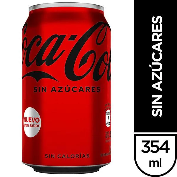 COCA COLA GASEOSA S/AZUC.LATA X354CC