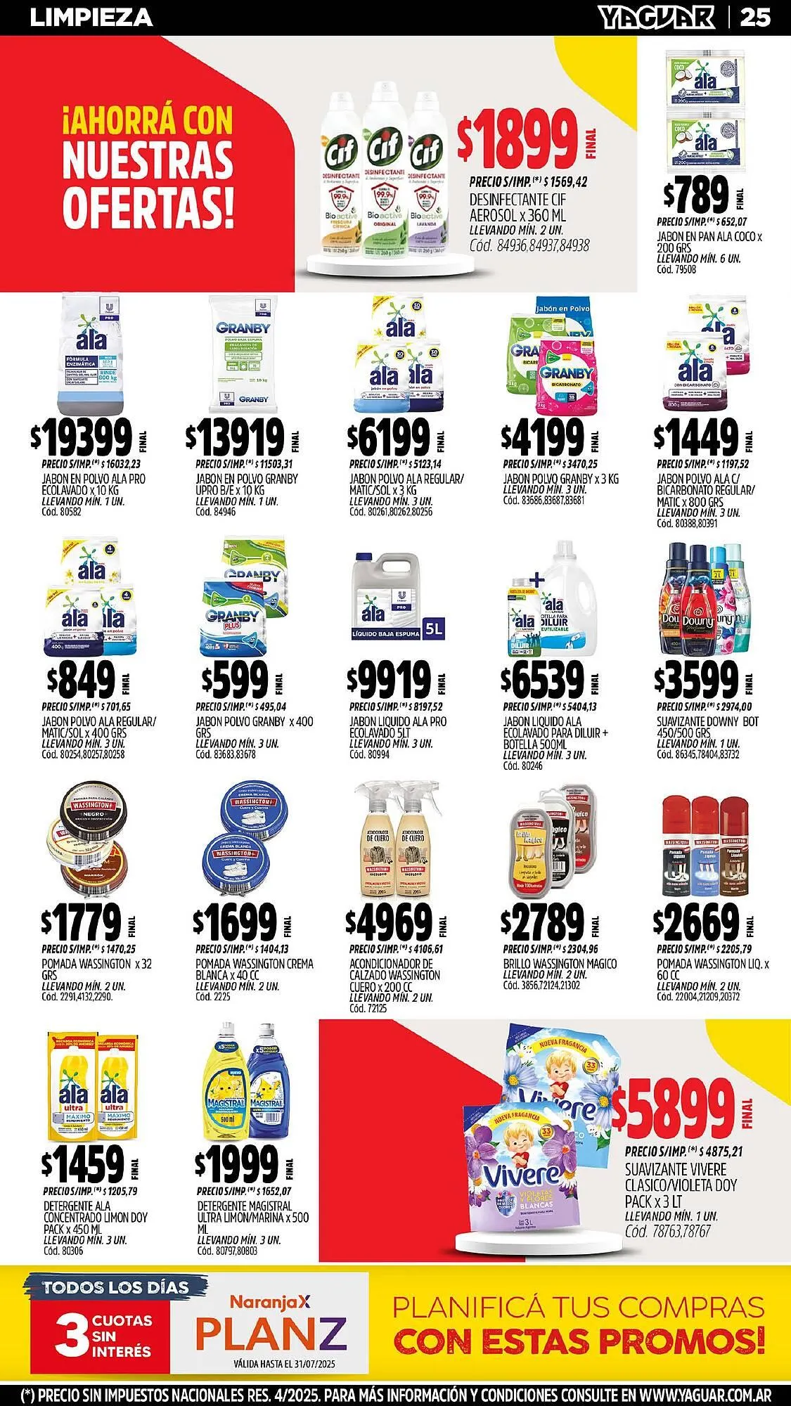 Ofertas de Catálogo Supermercados Yaguar 28 de julio al 4 de agosto 2025 - Página 27 del catálogo