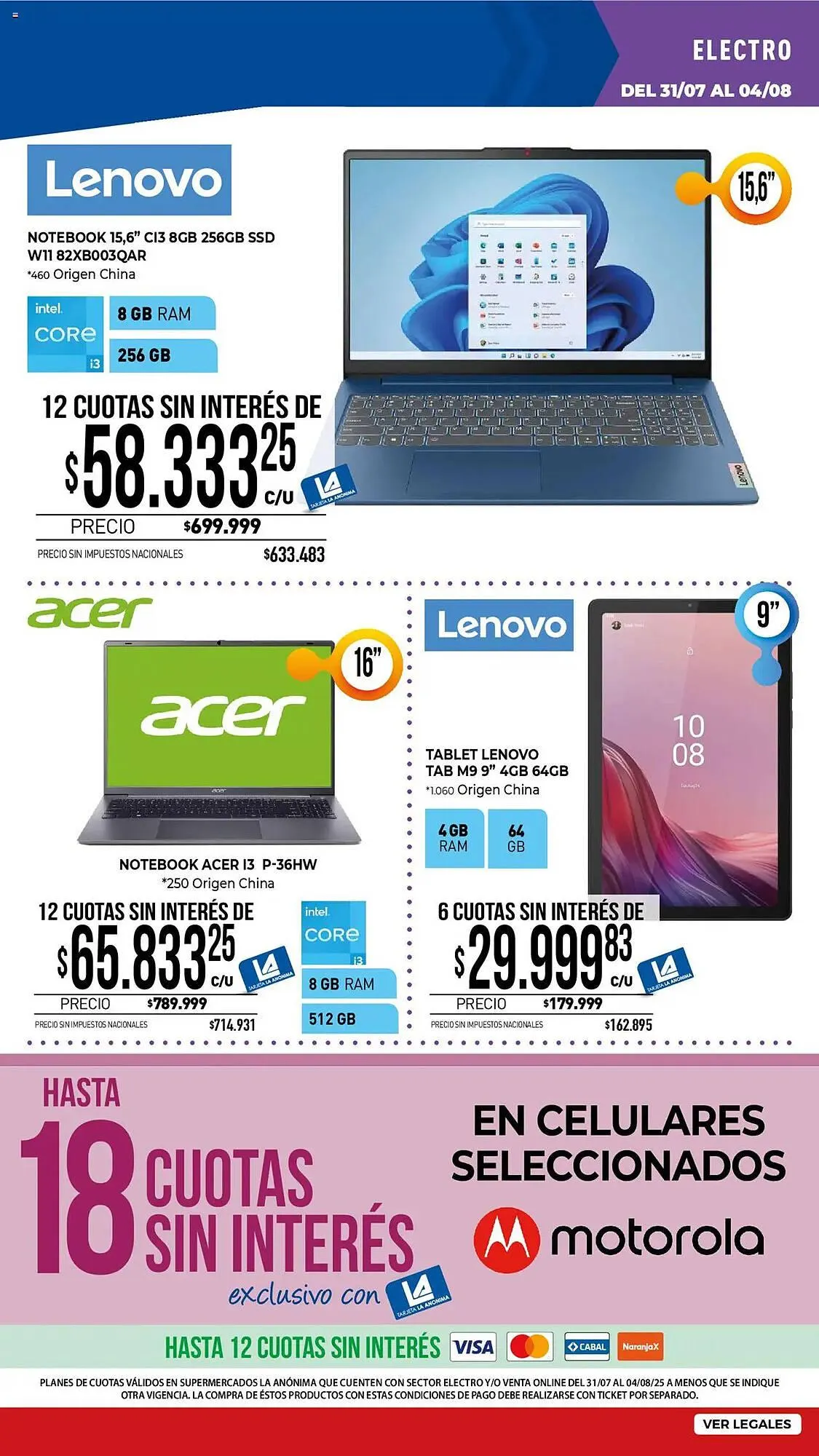 Ofertas de Catálogo La Anonima 31 de julio al 11 de agosto 2025 - Página 34 del catálogo