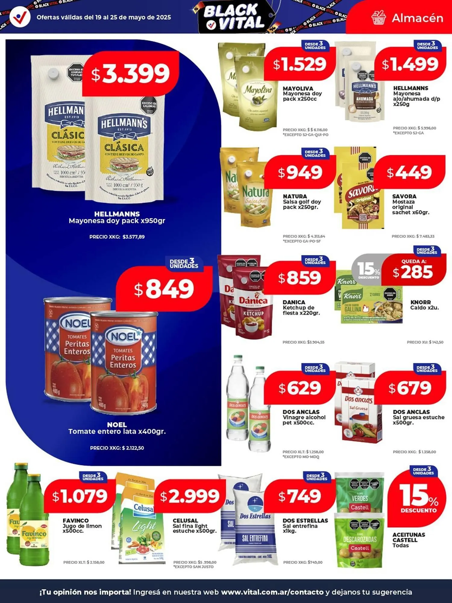 Ofertas de Catálogo Supermayorista Vital 19 de mayo al 25 de mayo 2025 - Página 22 del catálogo