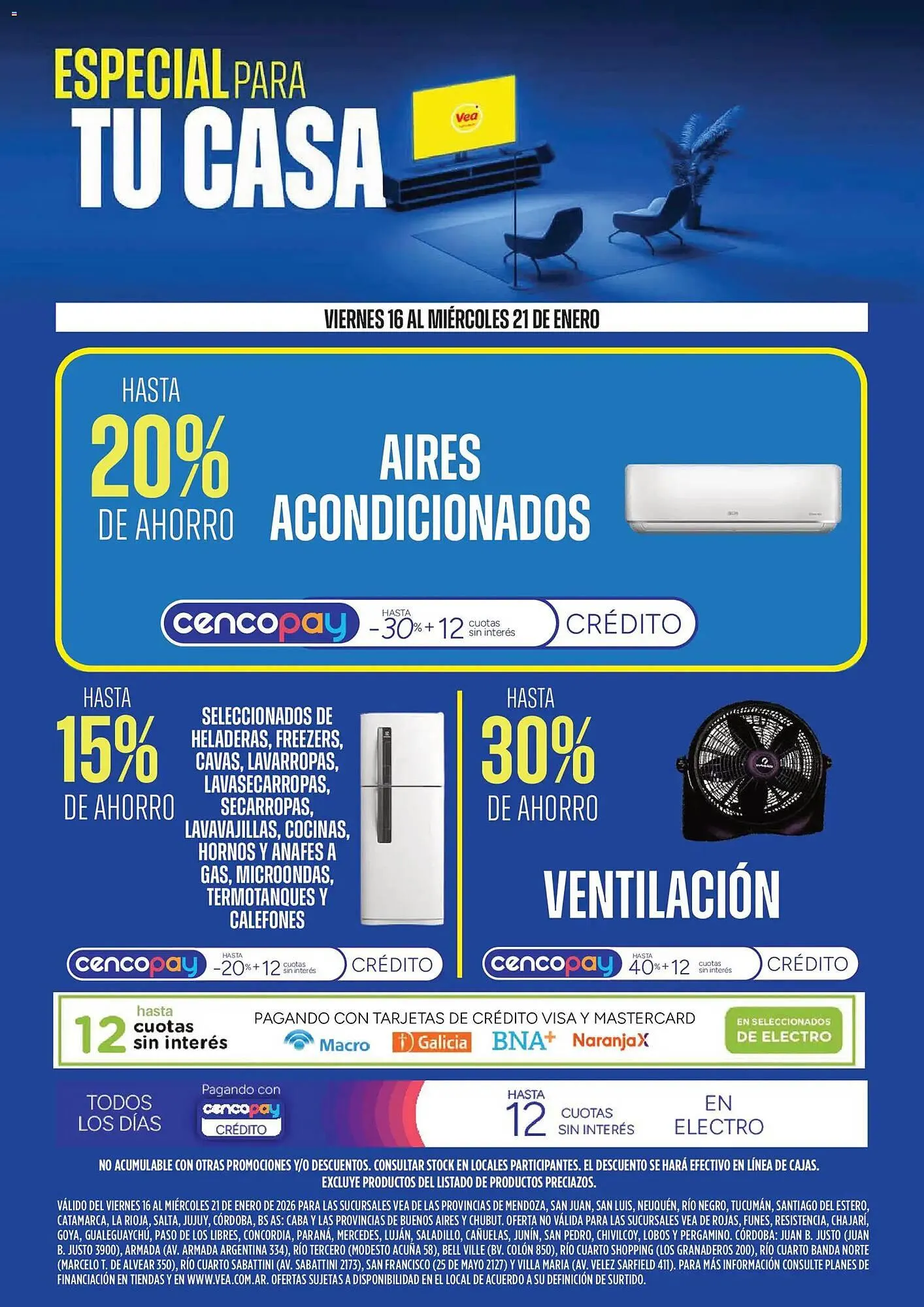 Ofertas de Catálogo Supermercados Vea 16 de enero al 22 de enero 2026 - Página 1 del catálogo