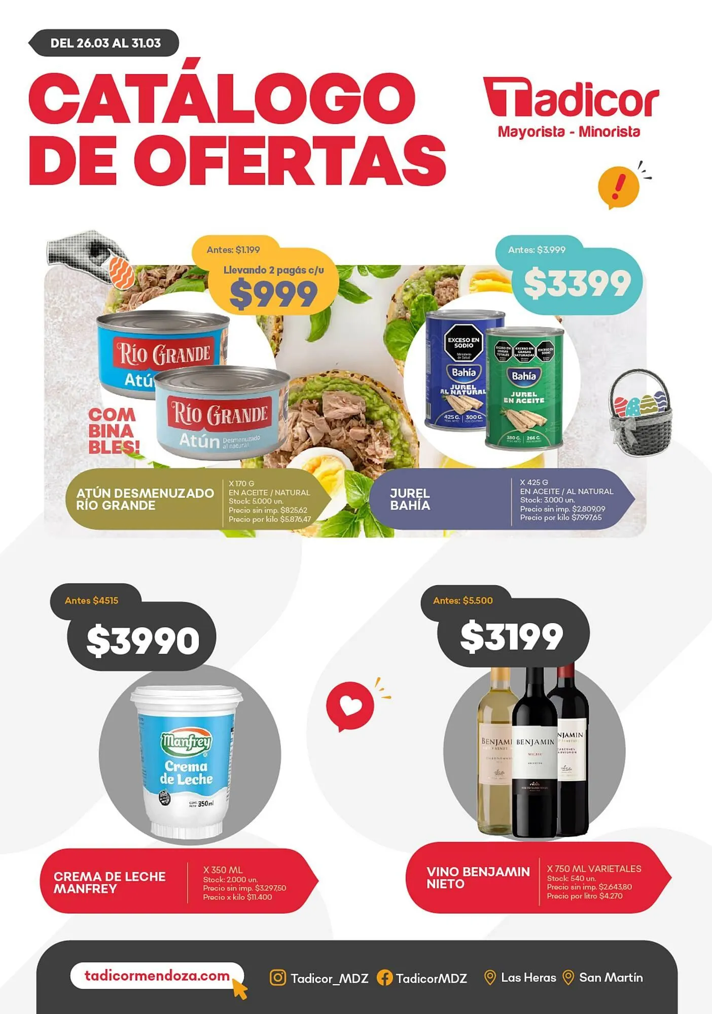 Ofertas de Catálogo Supermercados Tadicor 25 de marzo al 31 de marzo 2026 - Página 1 del catálogo