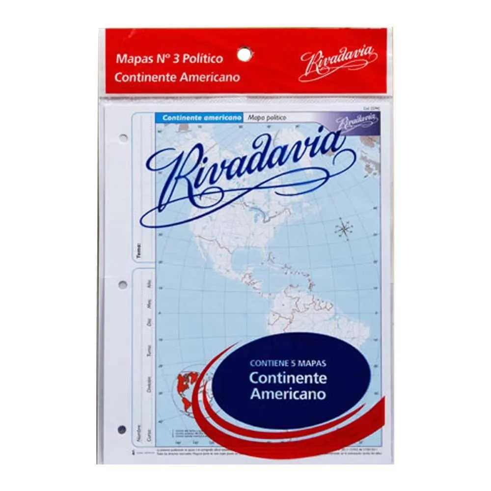 MAPA RIVADAVIA AMER.POL.X5UN