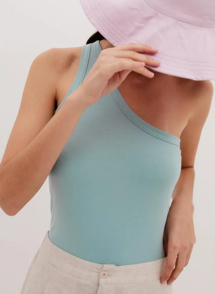 Musculosa un hombro algodon lycra