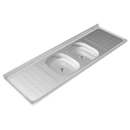 Mesada de acero Inoxidable doble Bacha Moscu