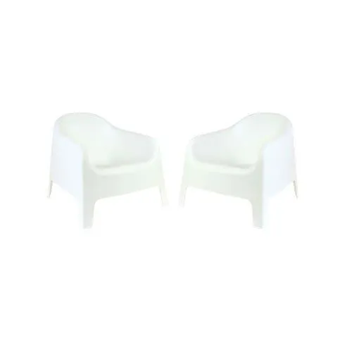 Set de 2 sillones skarpo blanco 71x73 cm Garden Life