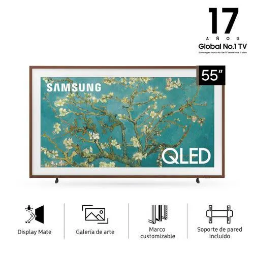 Smart TV LED 55" Samsung LS03BC 4K Ultra HD Frame Nogal