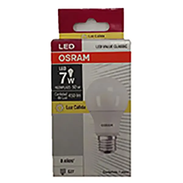 OSRAM LAMP.LED VALUE 7W CALIDO