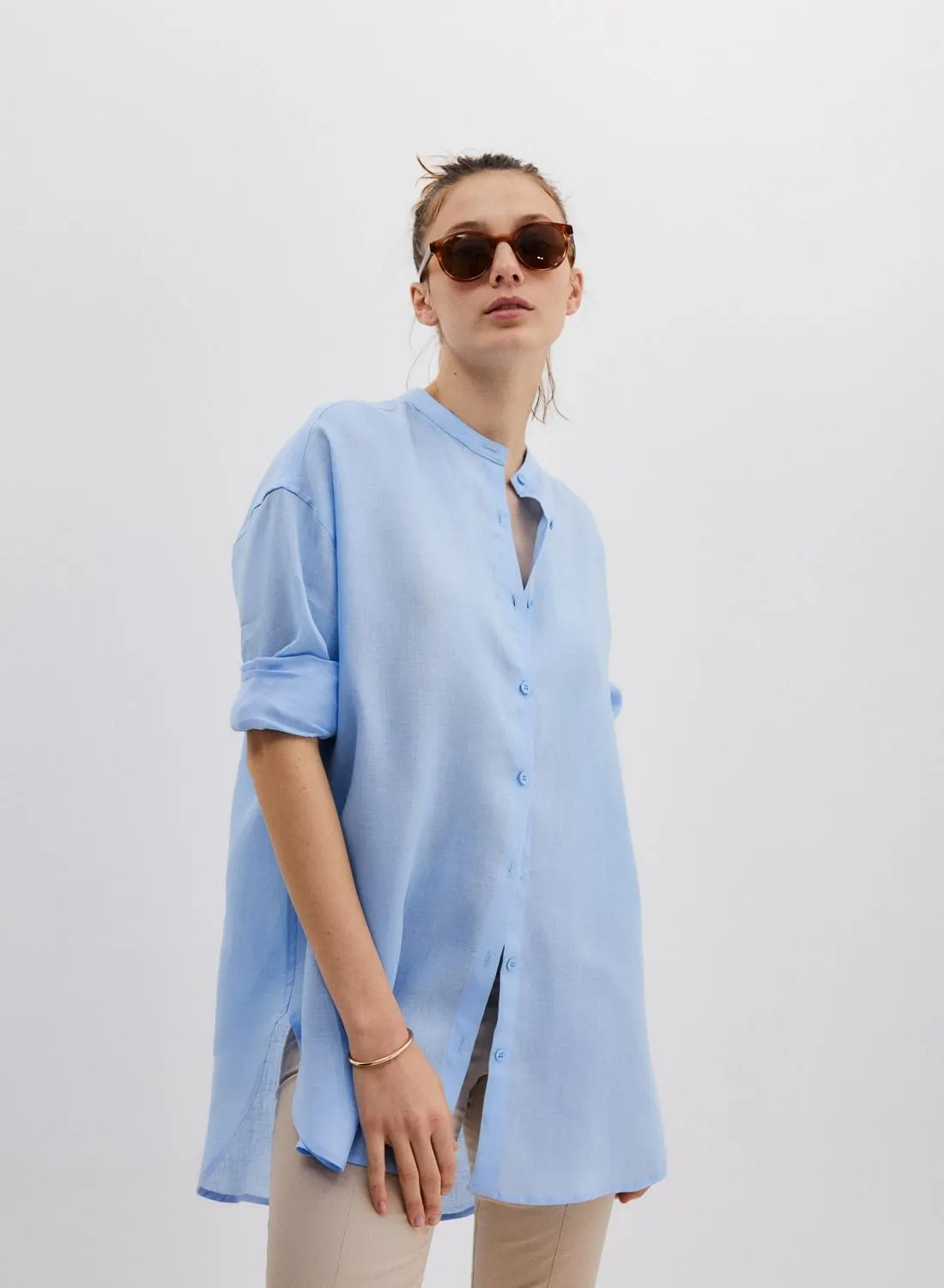 CAMISA MAO LARGA LINO