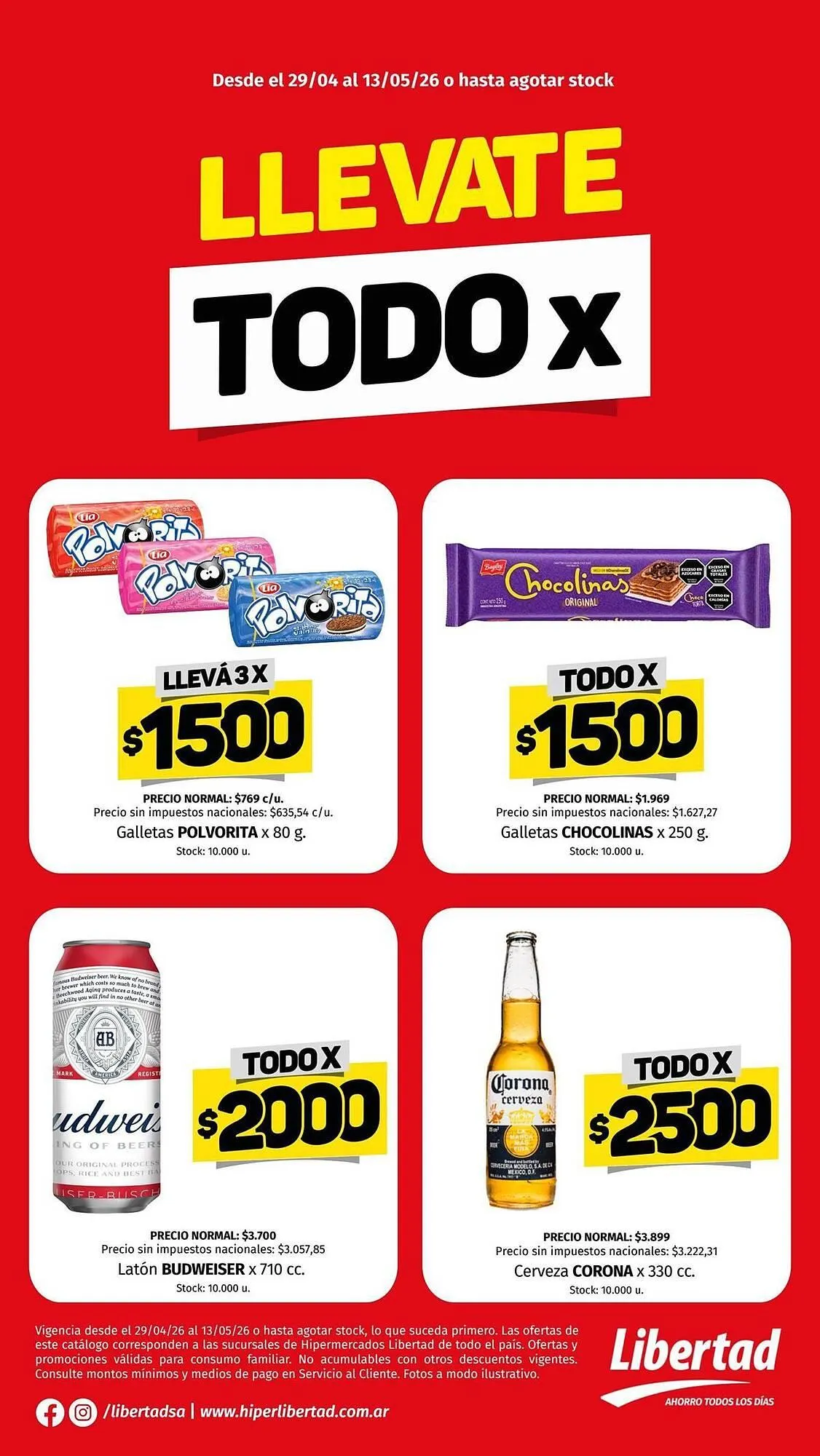 Ofertas de Catálogo Hipermercado Libertad 4 de mayo al 13 de mayo 2026 - Página 1 del catálogo
