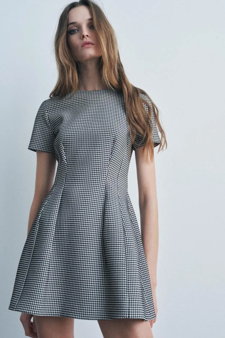 VESTIDO MINI PATA DE GALLO ZW COLLECTION