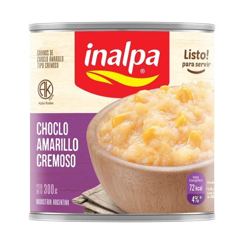 Choclo cremoso amarillo Inalpa lata 300 g.