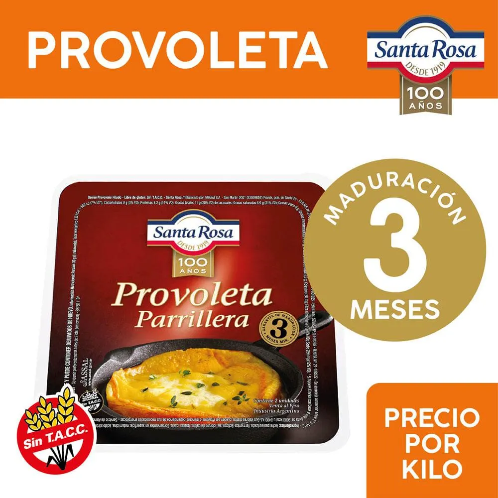 Queso Provoleta Paquete X Kg Santa Rosa