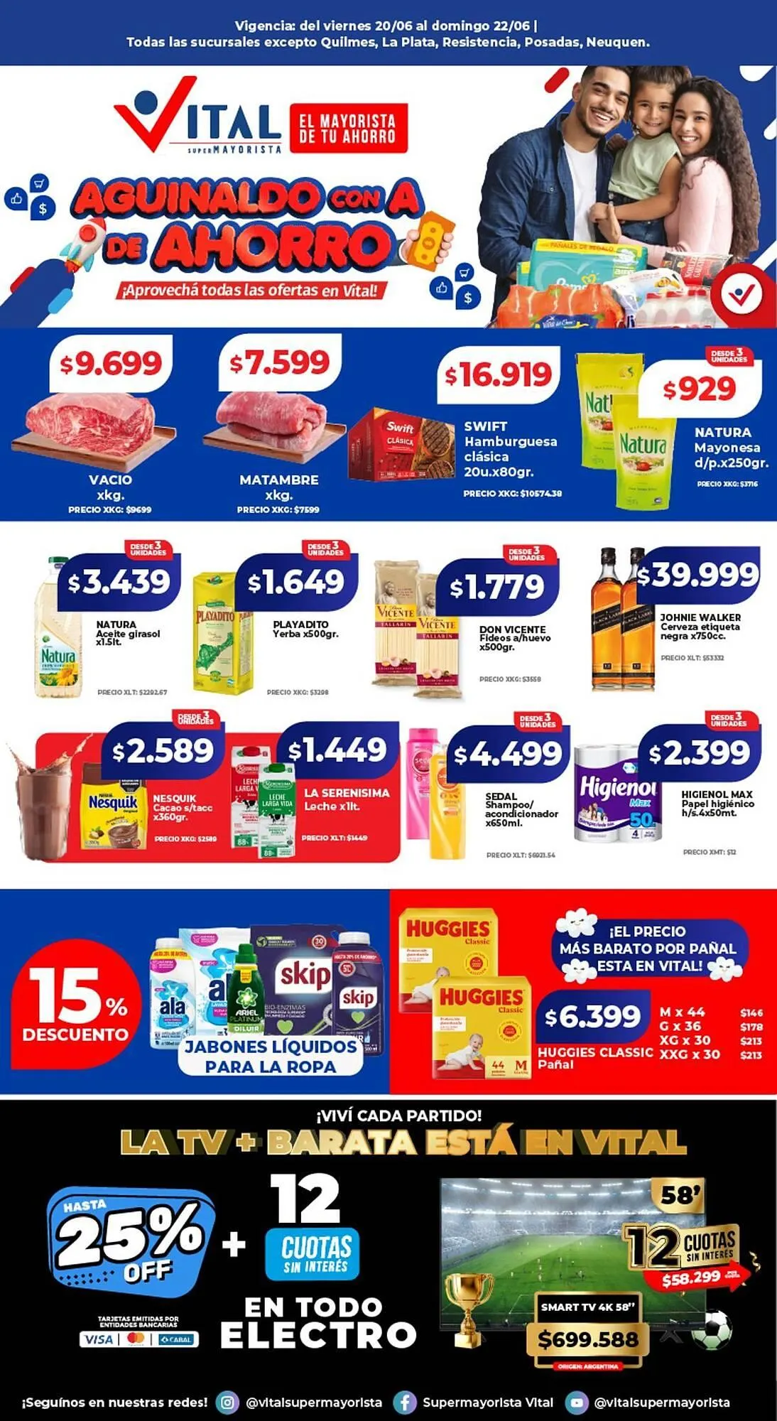Ofertas de Catálogo Supermayorista Vital 20 de junio al 22 de junio 2026 - Página 1 del catálogo