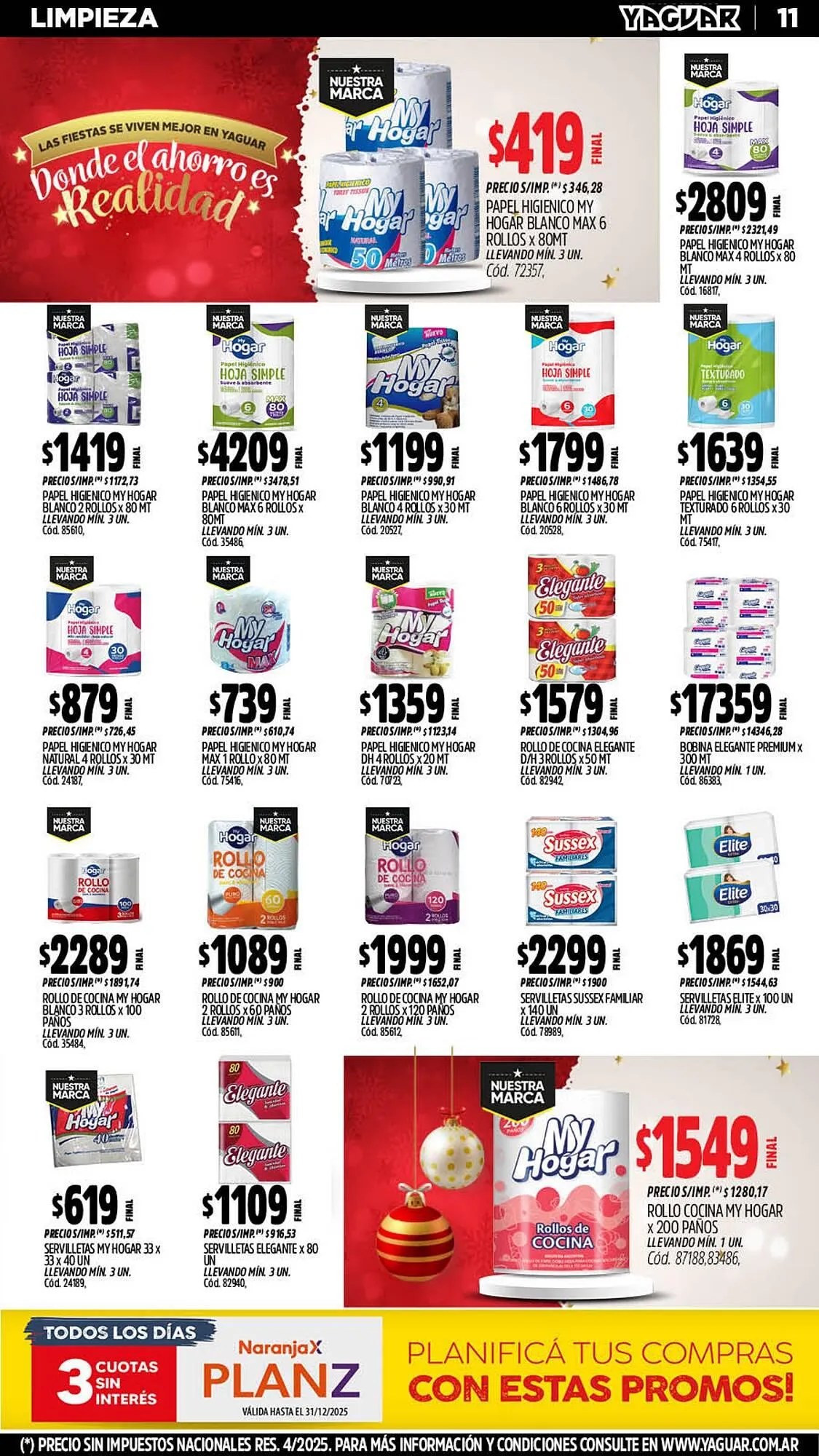 Ofertas de Catálogo Supermercados Yaguar 22 de diciembre al 28 de diciembre 2025 - Página 13 del catálogo