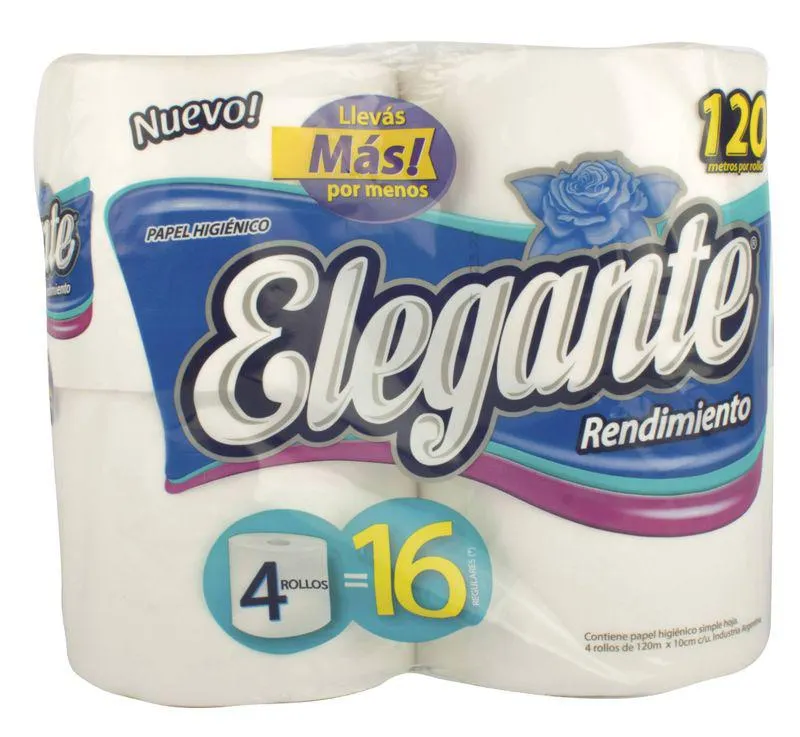 Papel Higiénico Elegante 120m 4 Un