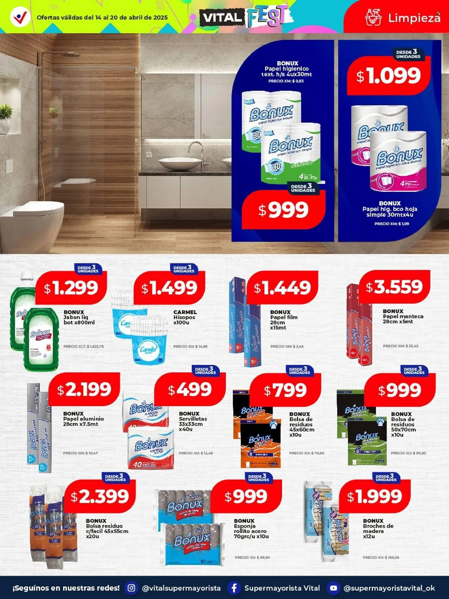 Ofertas de Catálogo Supermayorista Vital 14 de abril al 20 de abril 2025 - Página 11 del catálogo