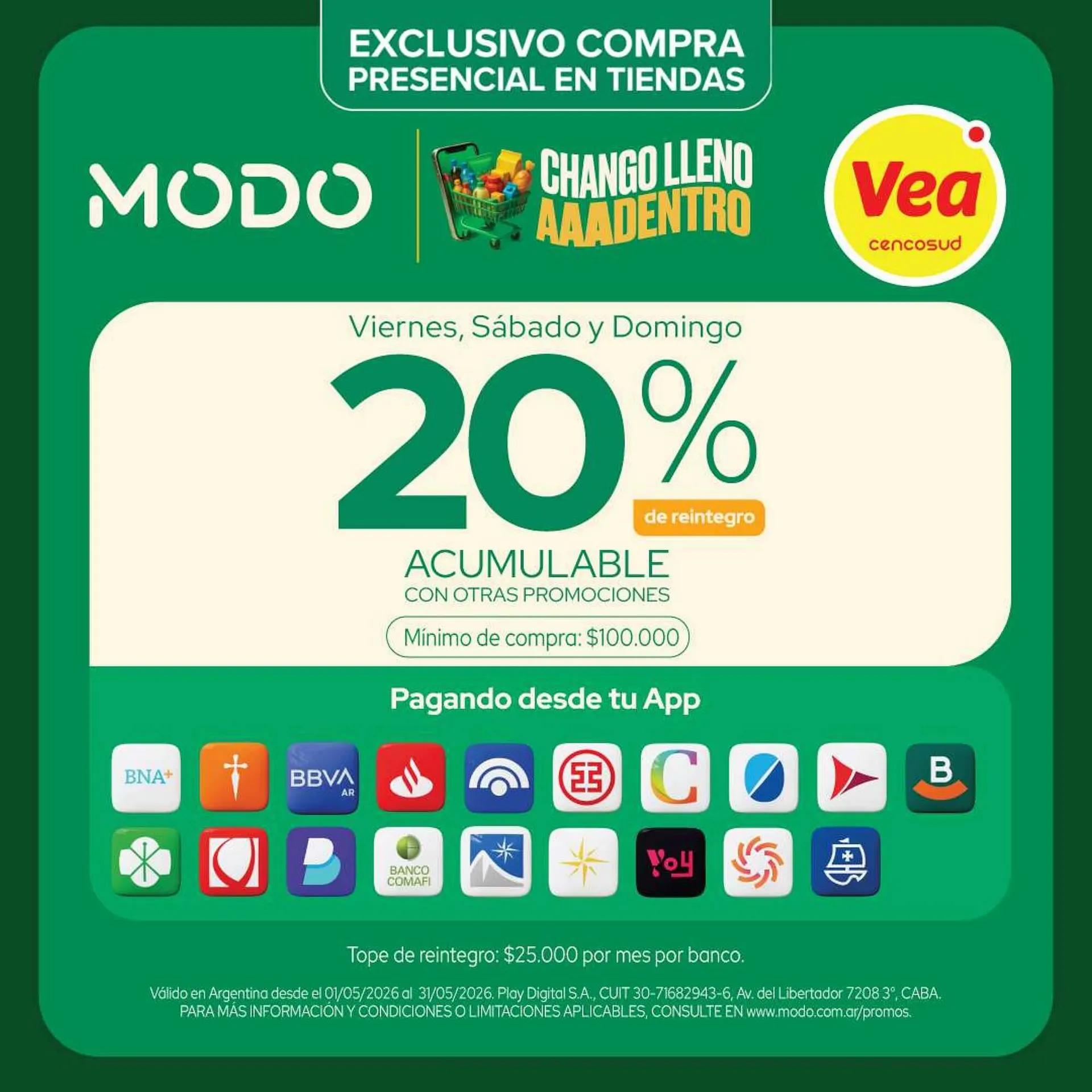Ofertas de Catálogo Supermercados Vea 8 de mayo al 31 de mayo 2026 - Página 1 del catálogo