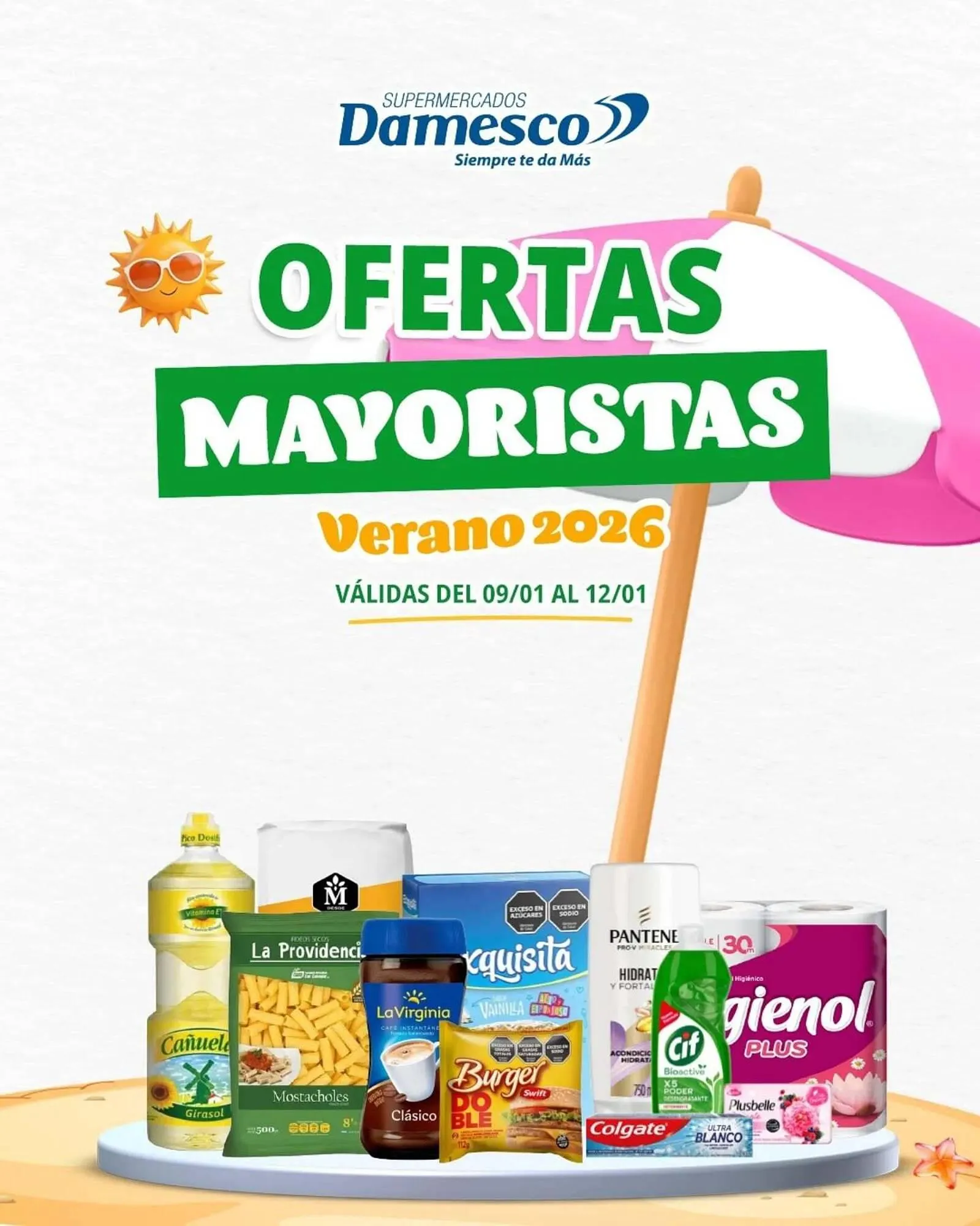 Ofertas de Catálogo Supermercados Damesco 9 de enero al 12 de enero 2026 - Página 1 del catálogo